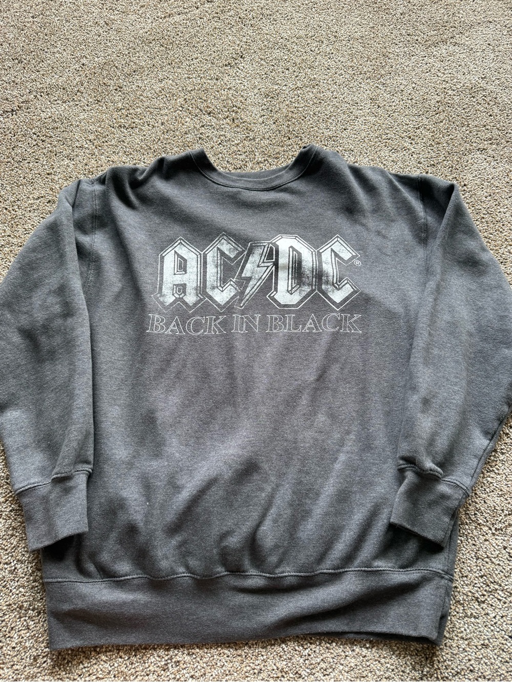 AC/DC Back In Black Black Crewneck Sweater